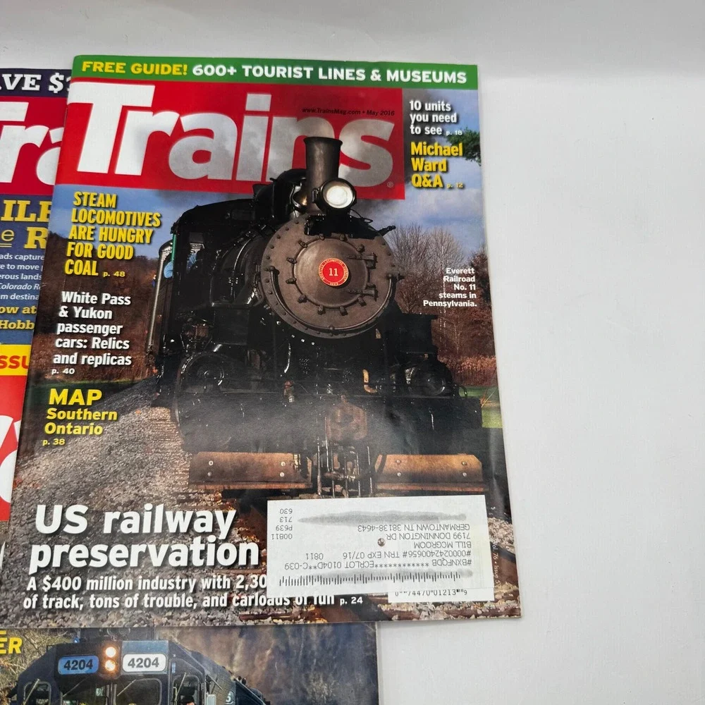 Trains Magazine Full Year 2016 Lot 12 Issues Railroading History Locomotive Rail